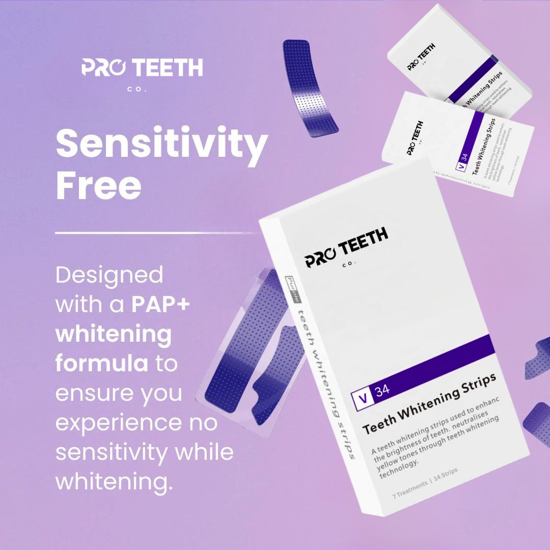 V34 Teeth Whitening Strips (PAP+ Formula)