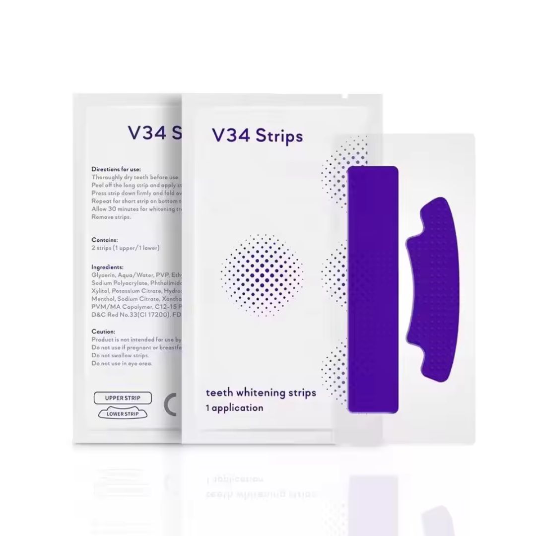 V34 Teeth Whitening Strips (PAP+ Formula)